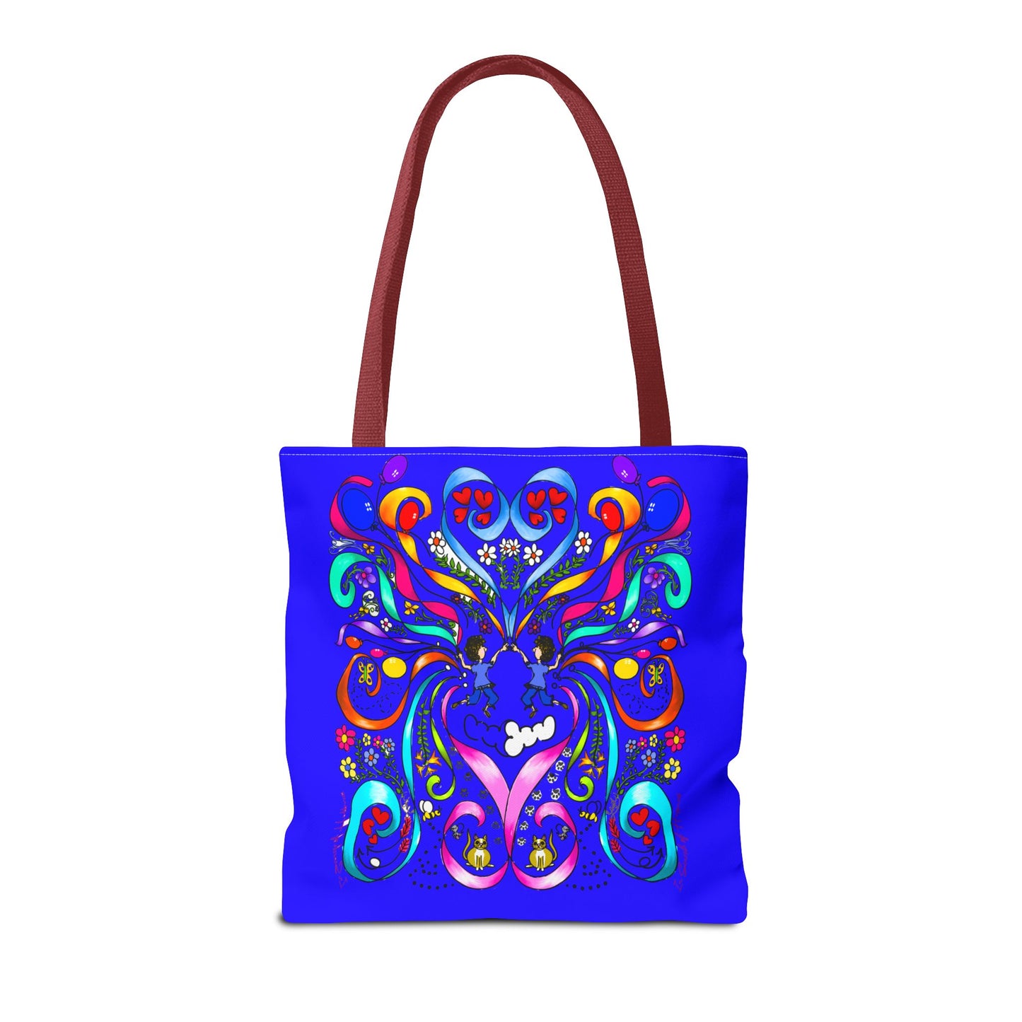 Vibrant Floral Tote Bag, Colorful Shopping Bag, Reusable Grocery Tote, Art Print Carry-All, Eco-Friendly Gift Bag