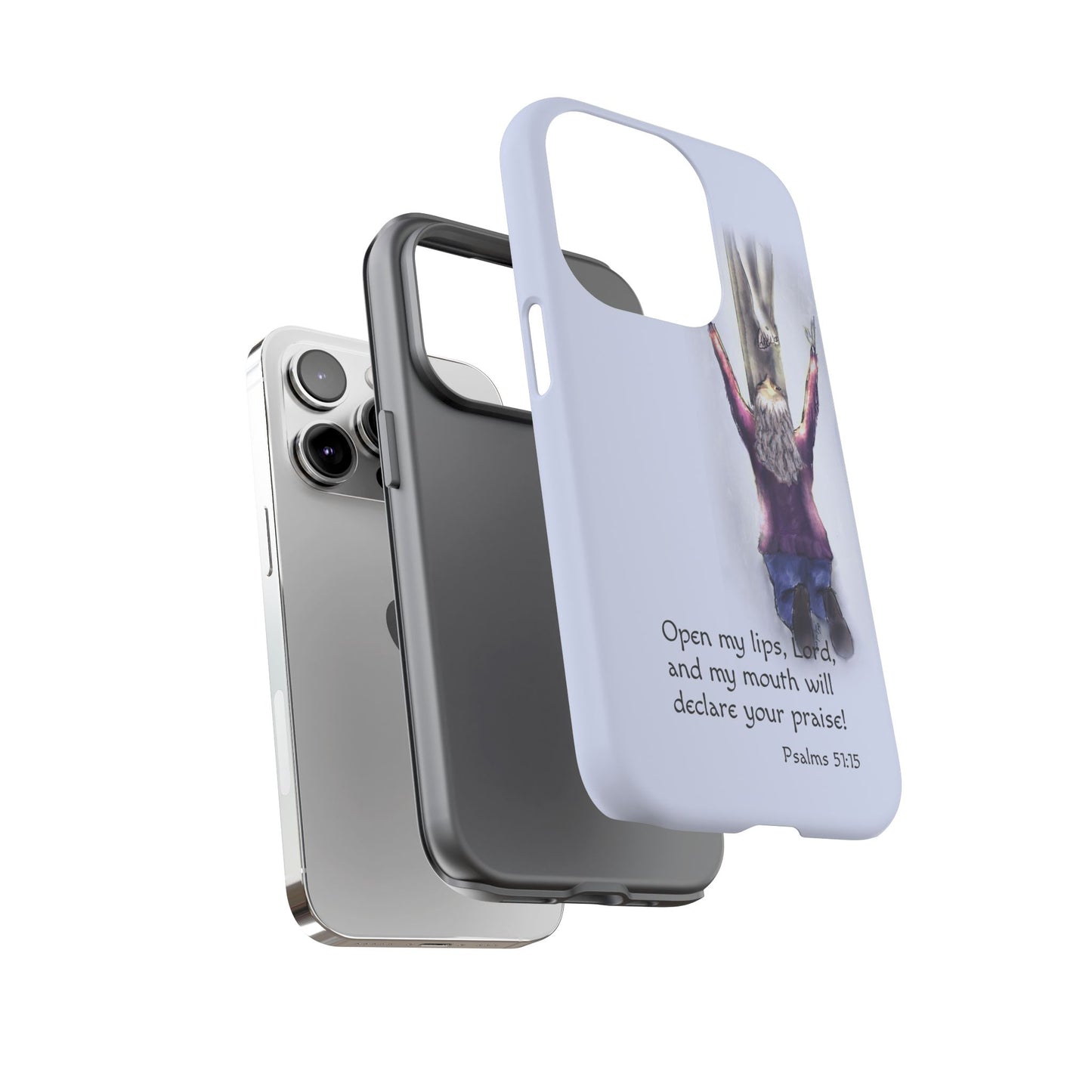 Only You, Jesus - Phone Case with Inspirational Design - Open My Lips, Lord, Christian Gift for Young Adults, Thoughtful Christian Decor, Scripture Phone Case