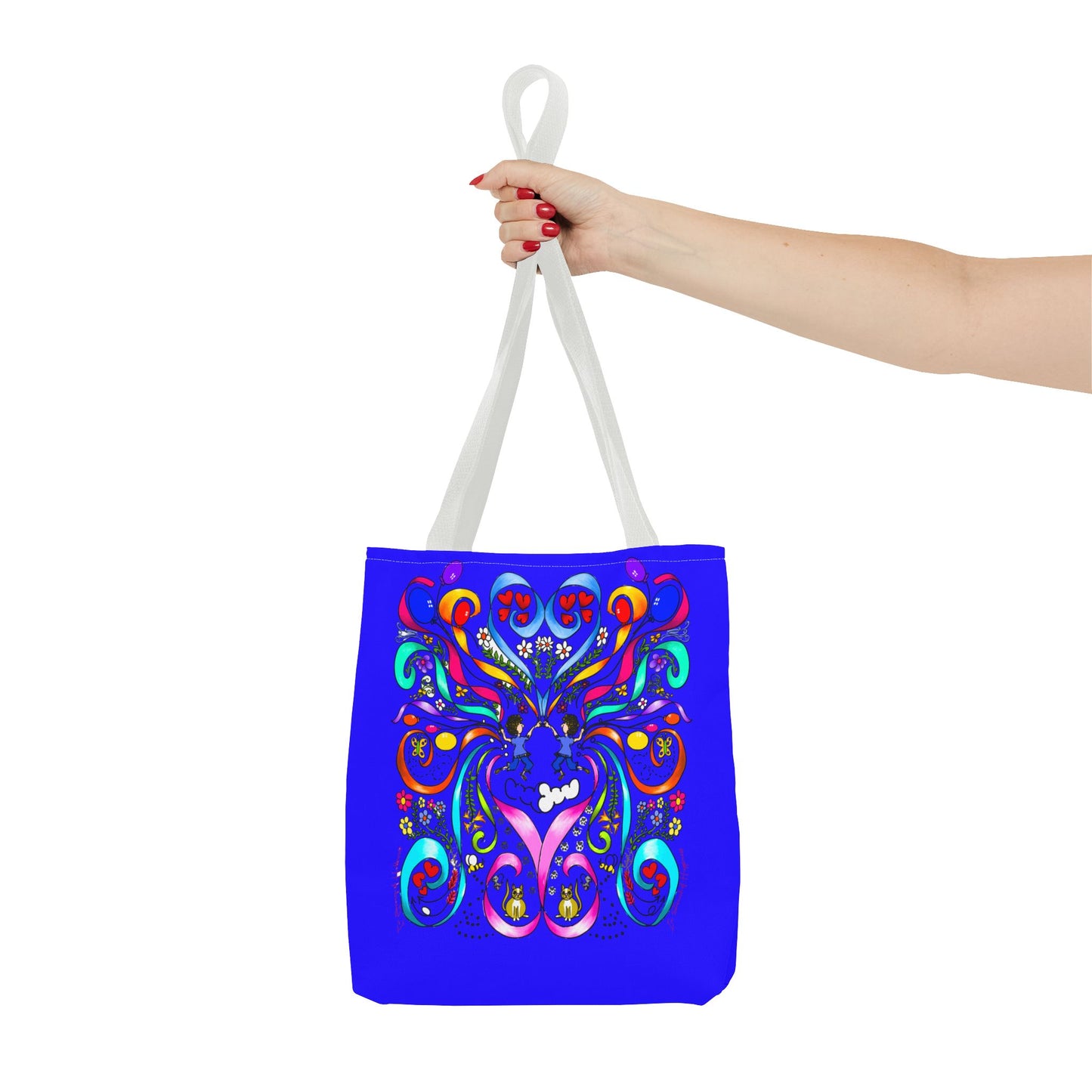 Vibrant Floral Tote Bag, Colorful Shopping Bag, Reusable Grocery Tote, Art Print Carry-All, Eco-Friendly Gift Bag