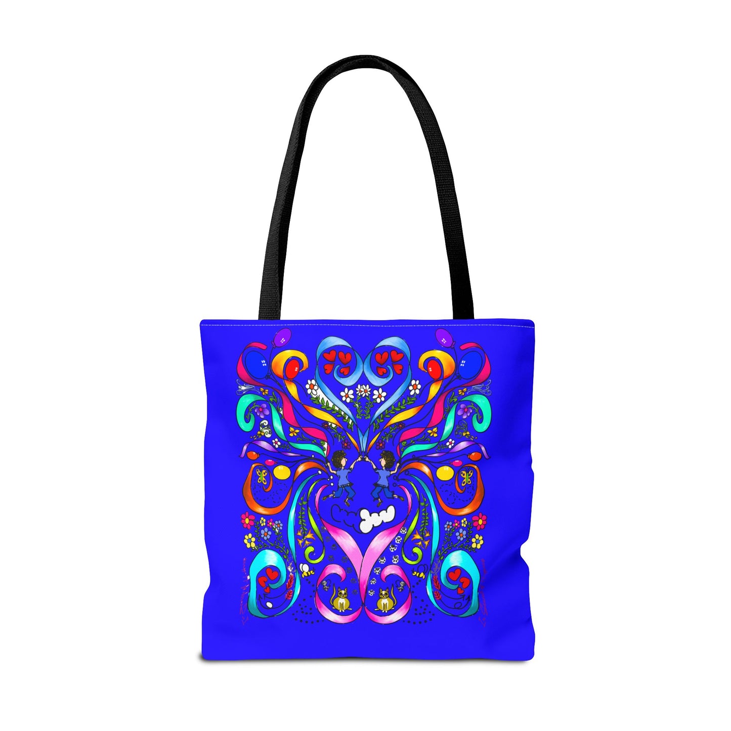 Vibrant Floral Tote Bag, Colorful Shopping Bag, Reusable Grocery Tote, Art Print Carry-All, Eco-Friendly Gift Bag