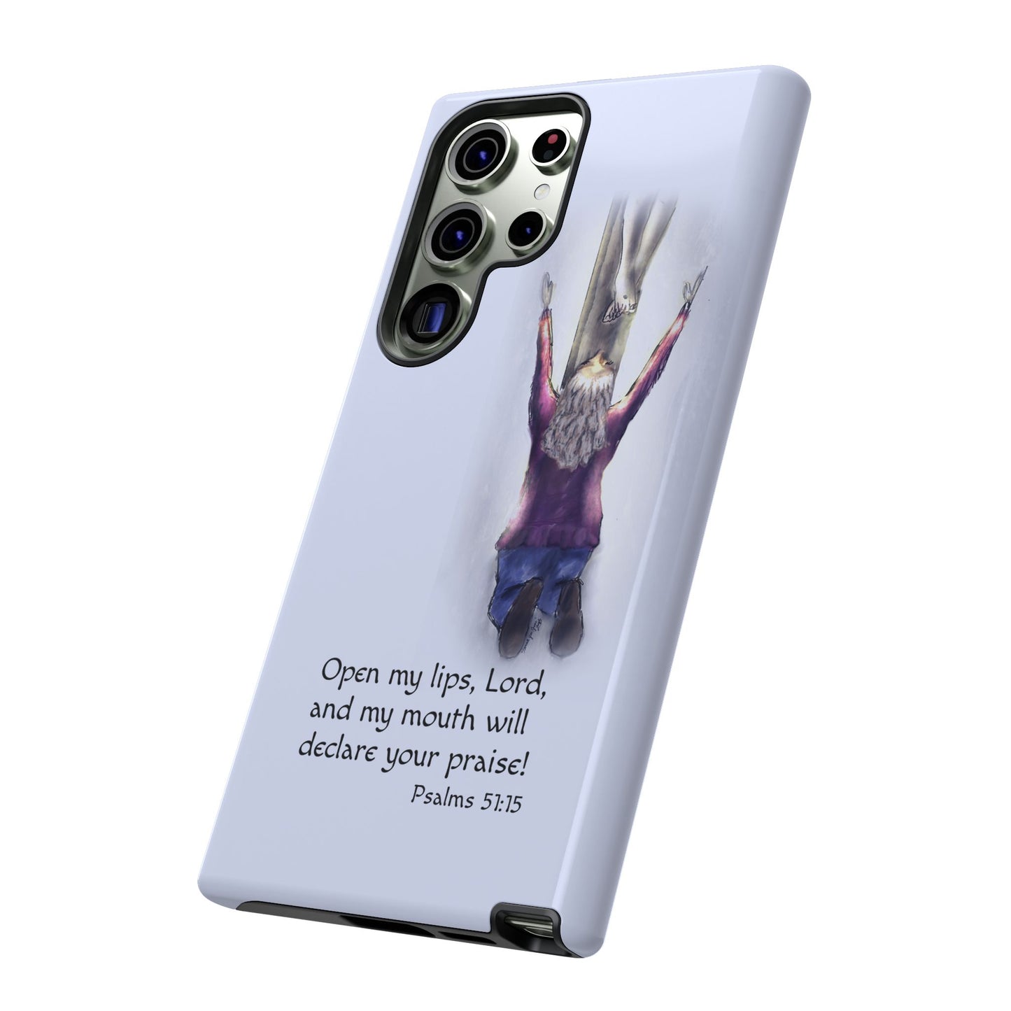 Only You, Jesus - Phone Case with Inspirational Design - Open My Lips, Lord, Christian Gift for Young Adults, Thoughtful Christian Decor, Scripture Phone Case
