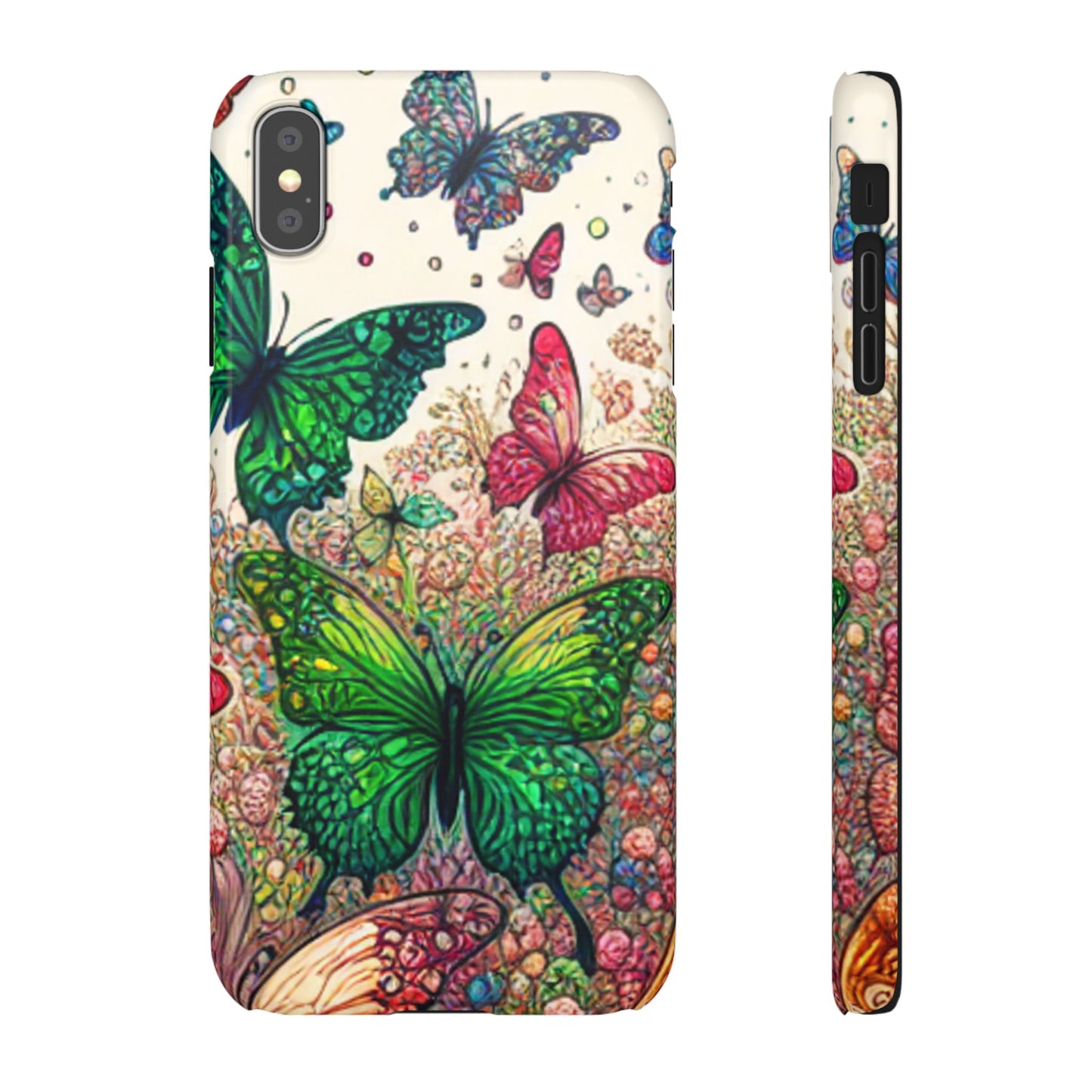 Colorful Butterfly Snap Cases, Over 50 types of Phone Covers, Floral Design, Spring Decor, Eco-Friendly Gift