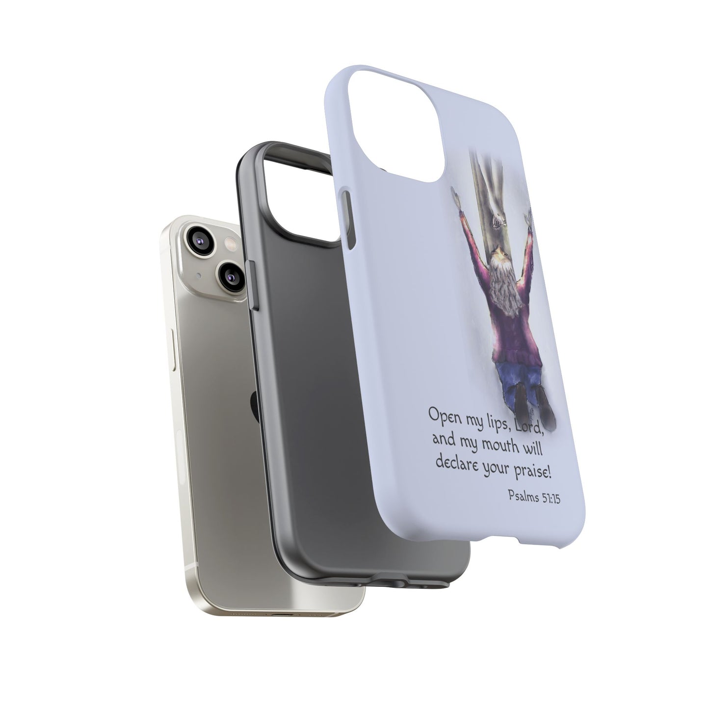 Only You, Jesus - Phone Case with Inspirational Design - Open My Lips, Lord, Christian Gift for Young Adults, Thoughtful Christian Decor, Scripture Phone Case