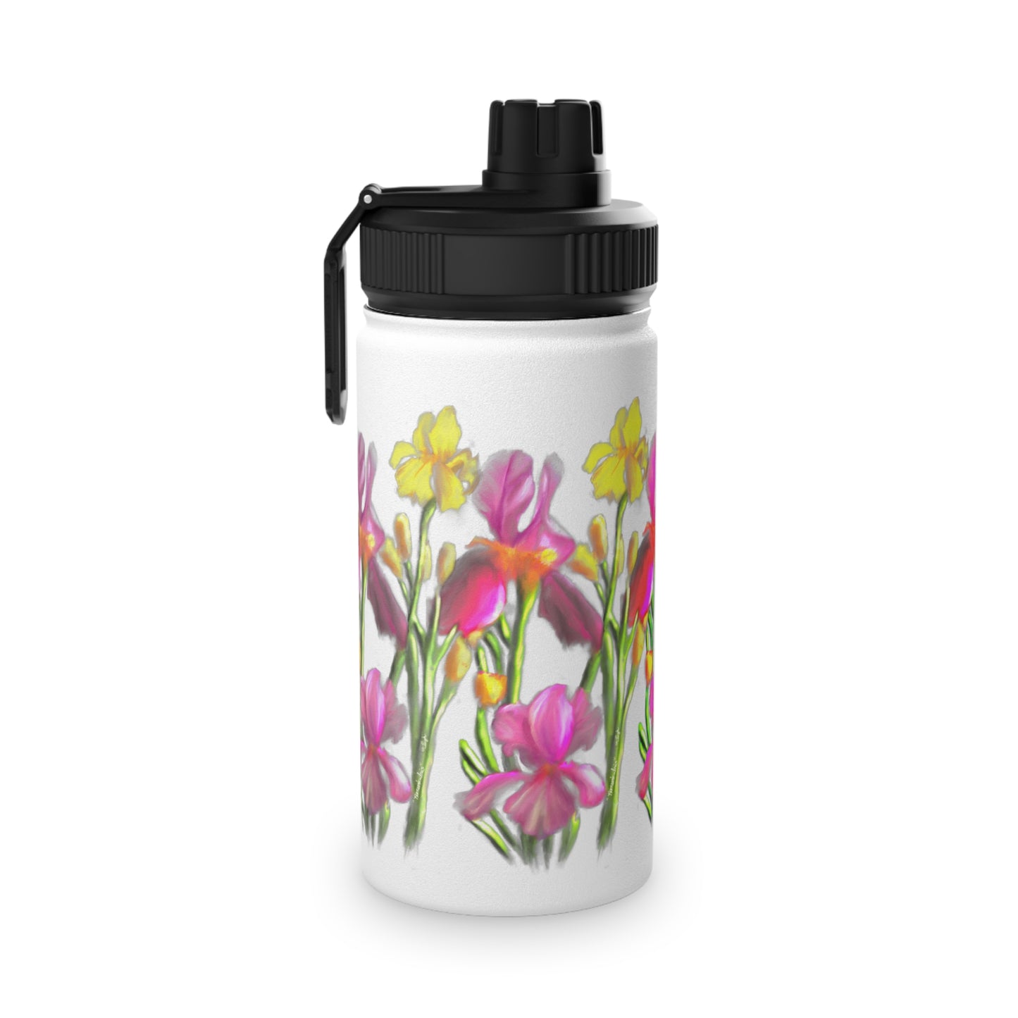 Hanson's Iris set of Stainless Steel Water Bottles, Sports Lid