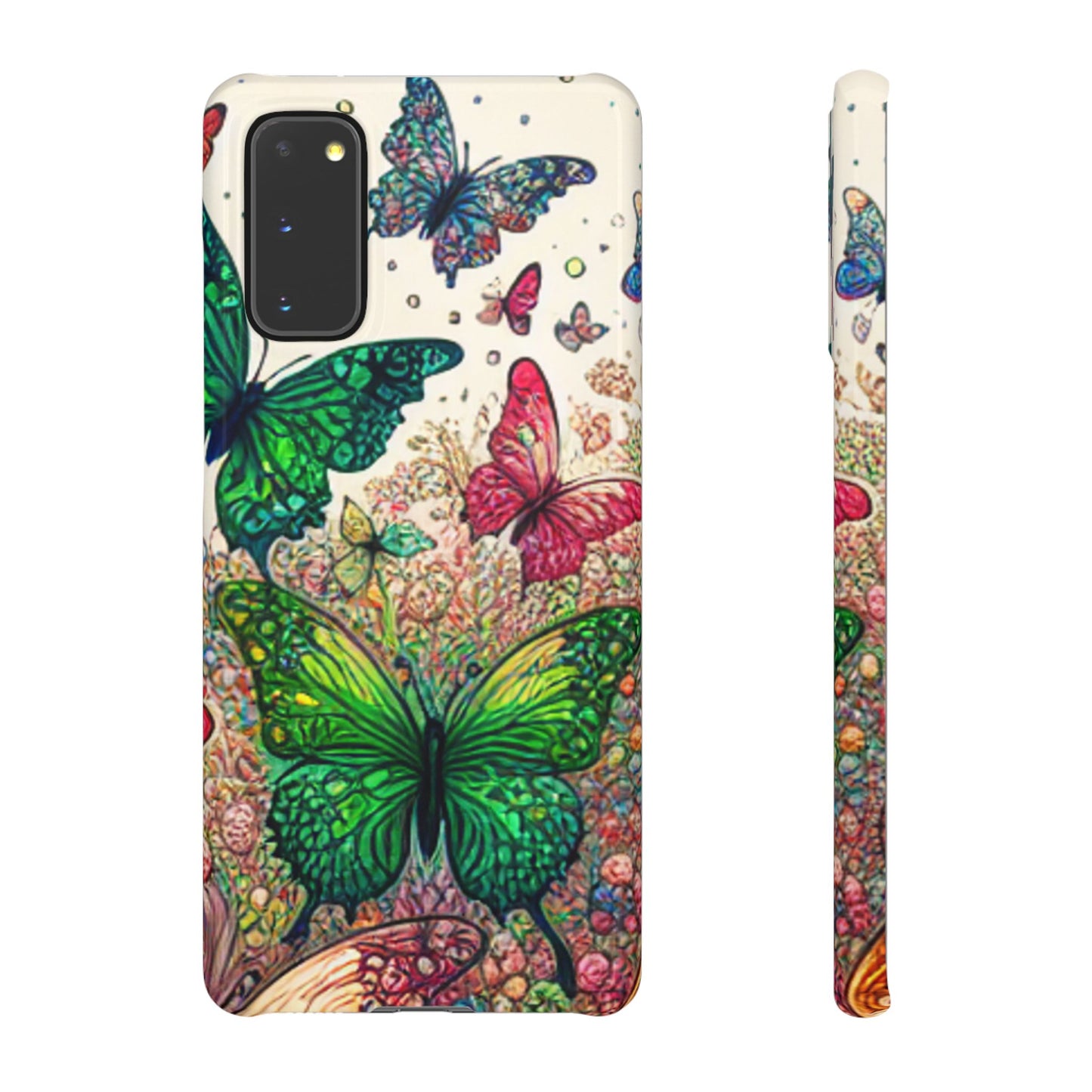 Colorful Butterfly Snap Cases, Over 50 types of Phone Covers, Floral Design, Spring Decor, Eco-Friendly Gift