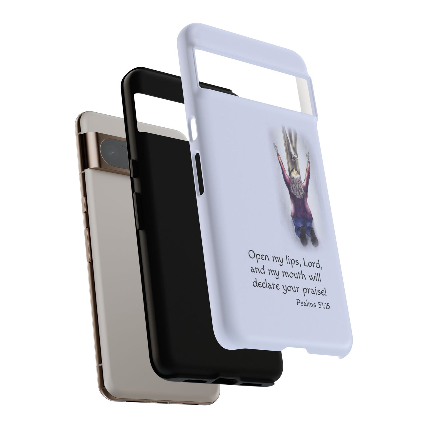 Only You, Jesus - Phone Case with Inspirational Design - Open My Lips, Lord, Christian Gift for Young Adults, Thoughtful Christian Decor, Scripture Phone Case