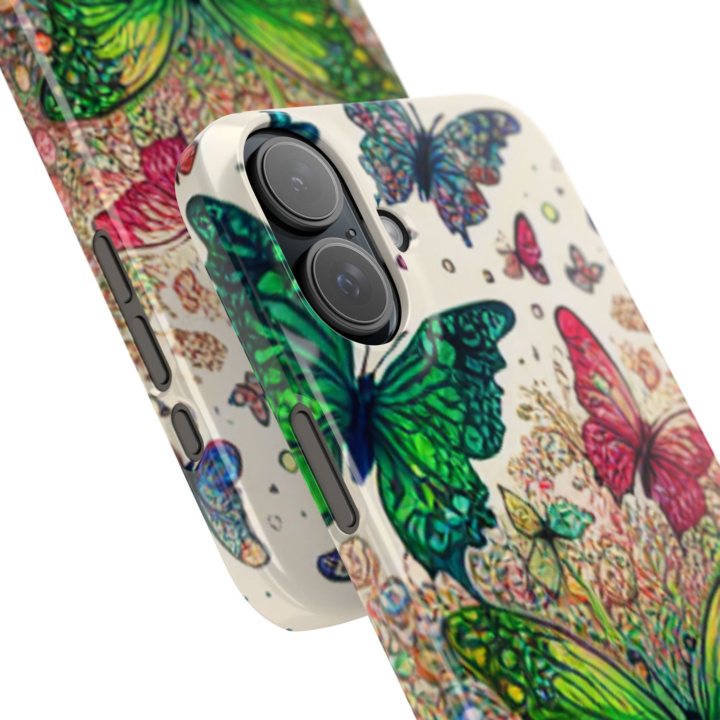 Colorful Butterfly Snap Cases, Over 50 types of Phone Covers, Floral Design, Spring Decor, Eco-Friendly Gift