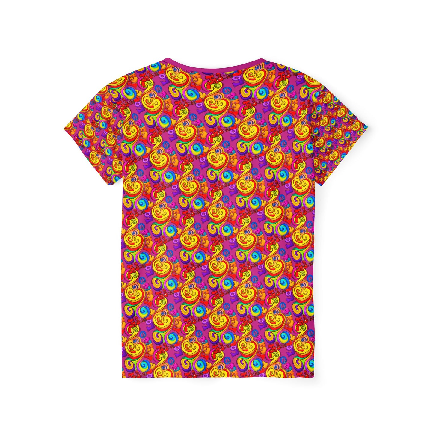 PEACE & LOVE - PINK Women's Sports Jersey (AOP)