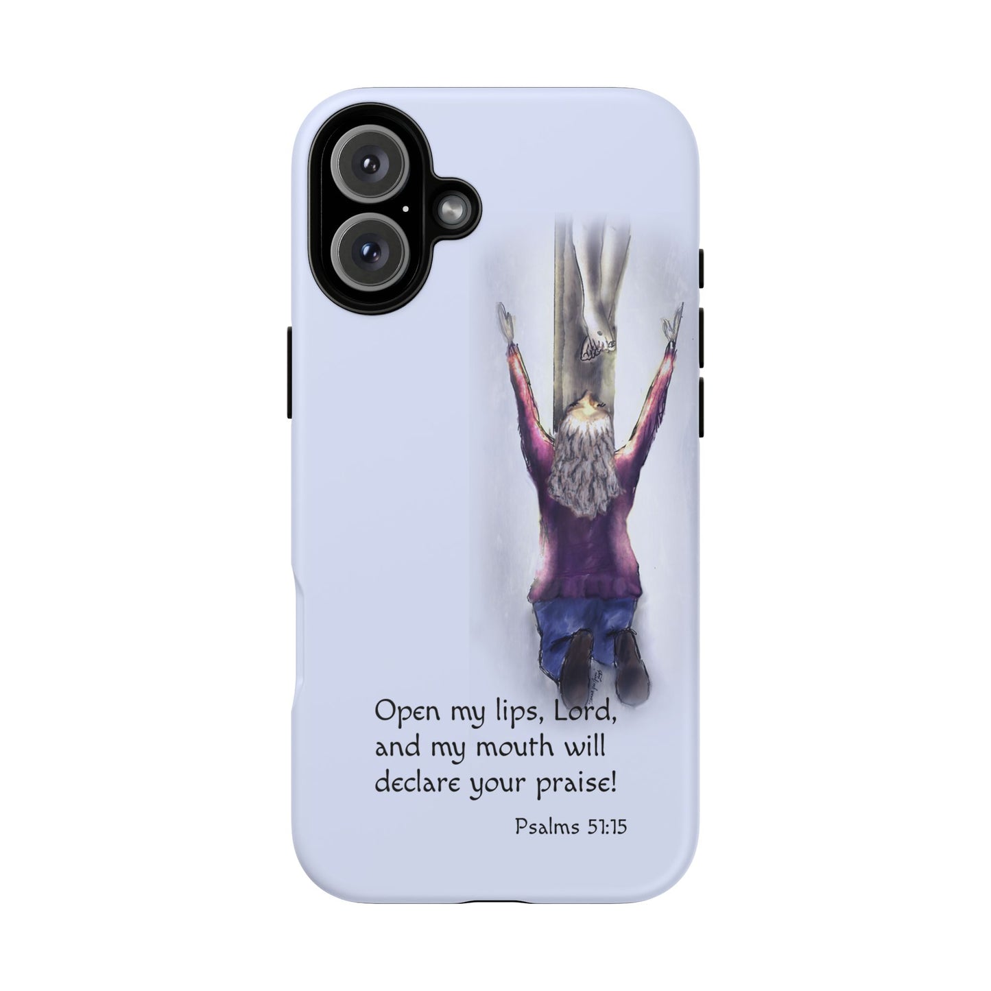 Only You, Jesus - Phone Case with Inspirational Design - Open My Lips, Lord, Christian Gift for Young Adults, Thoughtful Christian Decor, Scripture Phone Case