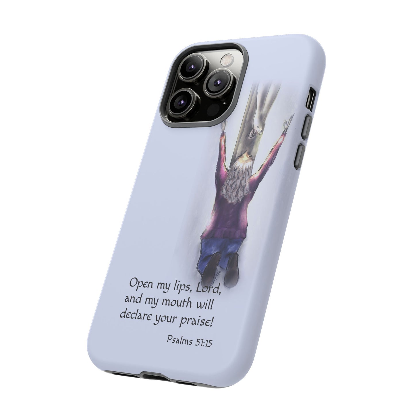 Only You, Jesus - Phone Case with Inspirational Design - Open My Lips, Lord, Christian Gift for Young Adults, Thoughtful Christian Decor, Scripture Phone Case