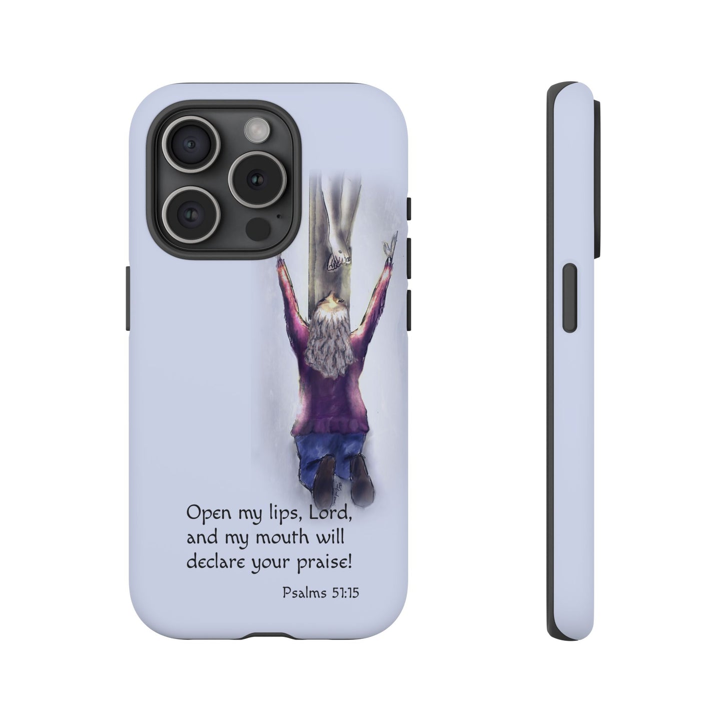 Only You, Jesus - Phone Case with Inspirational Design - Open My Lips, Lord, Christian Gift for Young Adults, Thoughtful Christian Decor, Scripture Phone Case