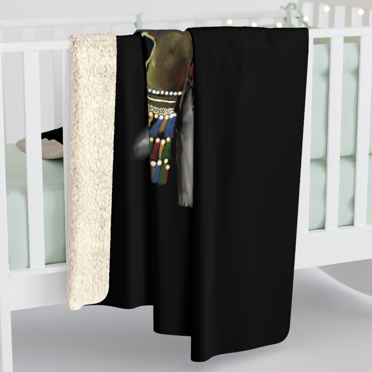 Native Desert Horse - Sherpa Fleece Blanket