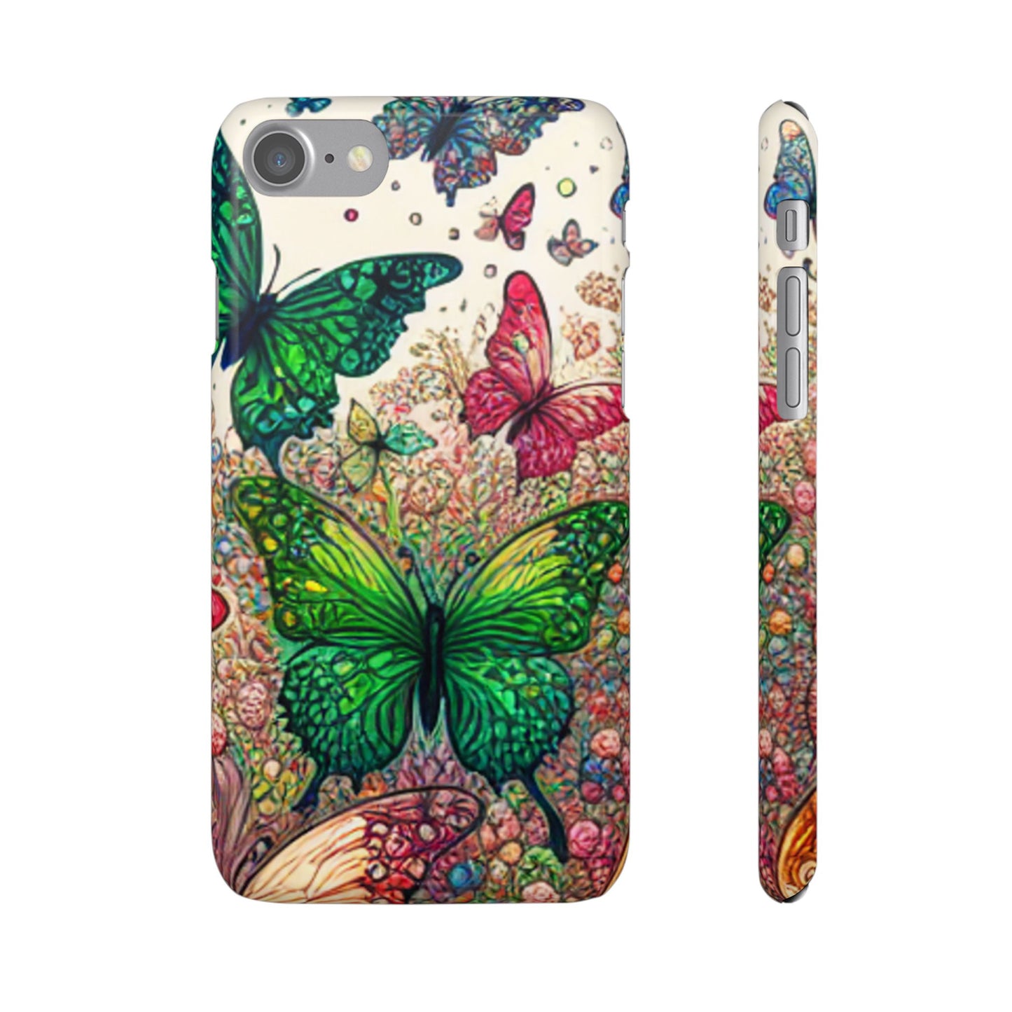 Colorful Butterfly Snap Cases, Over 50 types of Phone Covers, Floral Design, Spring Decor, Eco-Friendly Gift