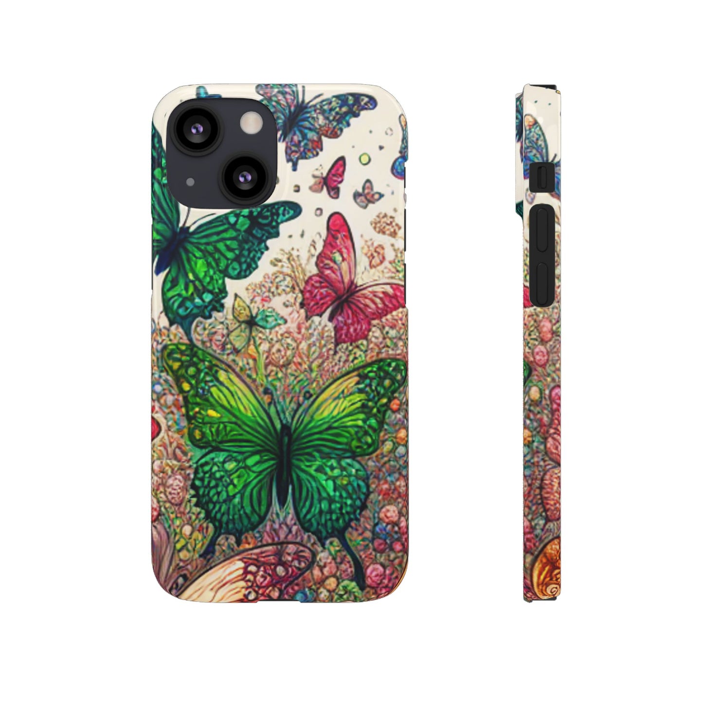 Colorful Butterfly Snap Cases, Over 50 types of Phone Covers, Floral Design, Spring Decor, Eco-Friendly Gift