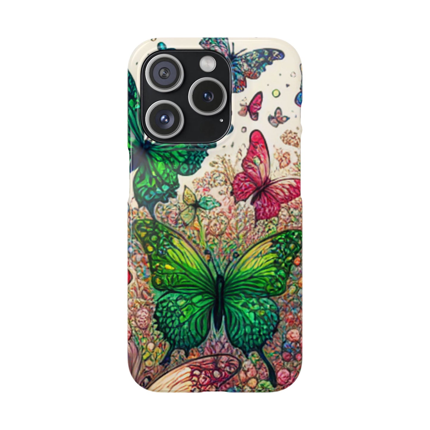 Colorful Butterfly Snap Cases, Over 50 types of Phone Covers, Floral Design, Spring Decor, Eco-Friendly Gift