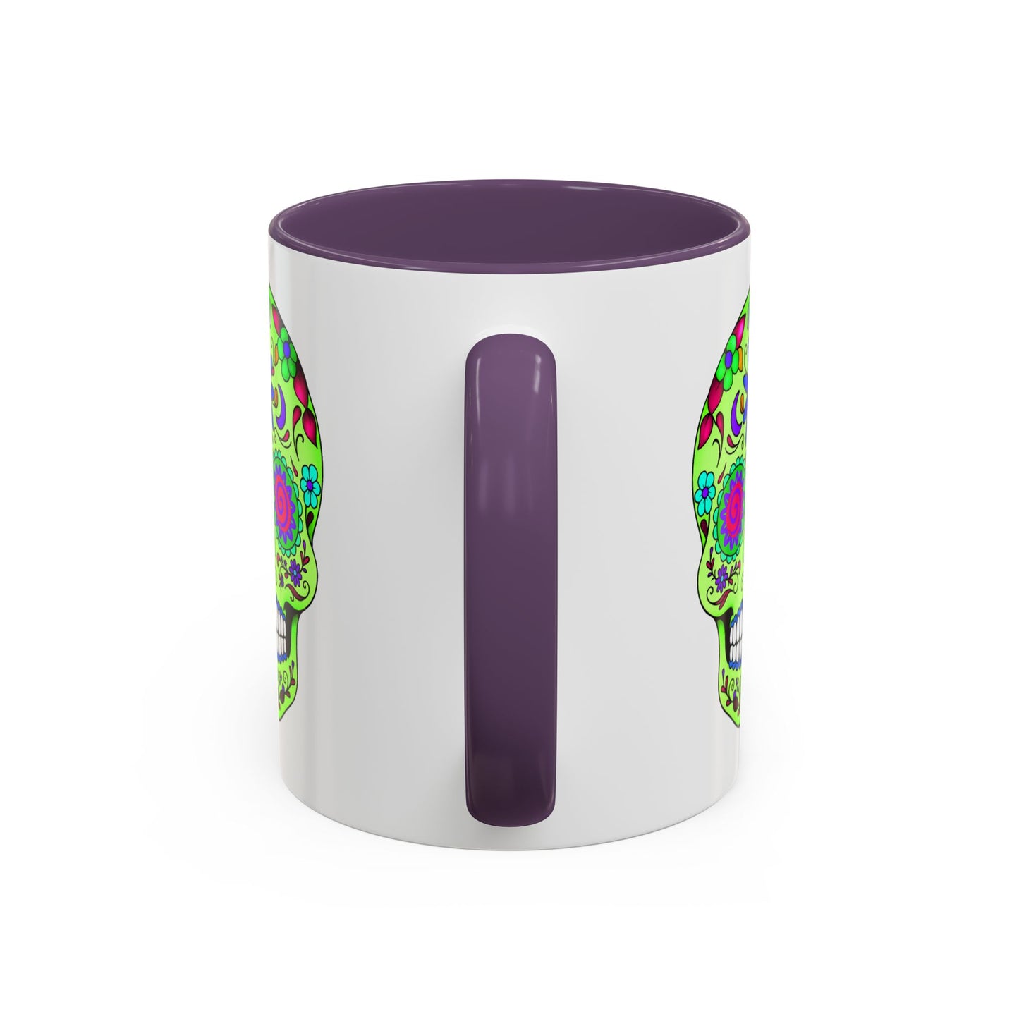 Sugar Skull Coffee Mug - Green - Perfect for Day of the Dead & Halloween