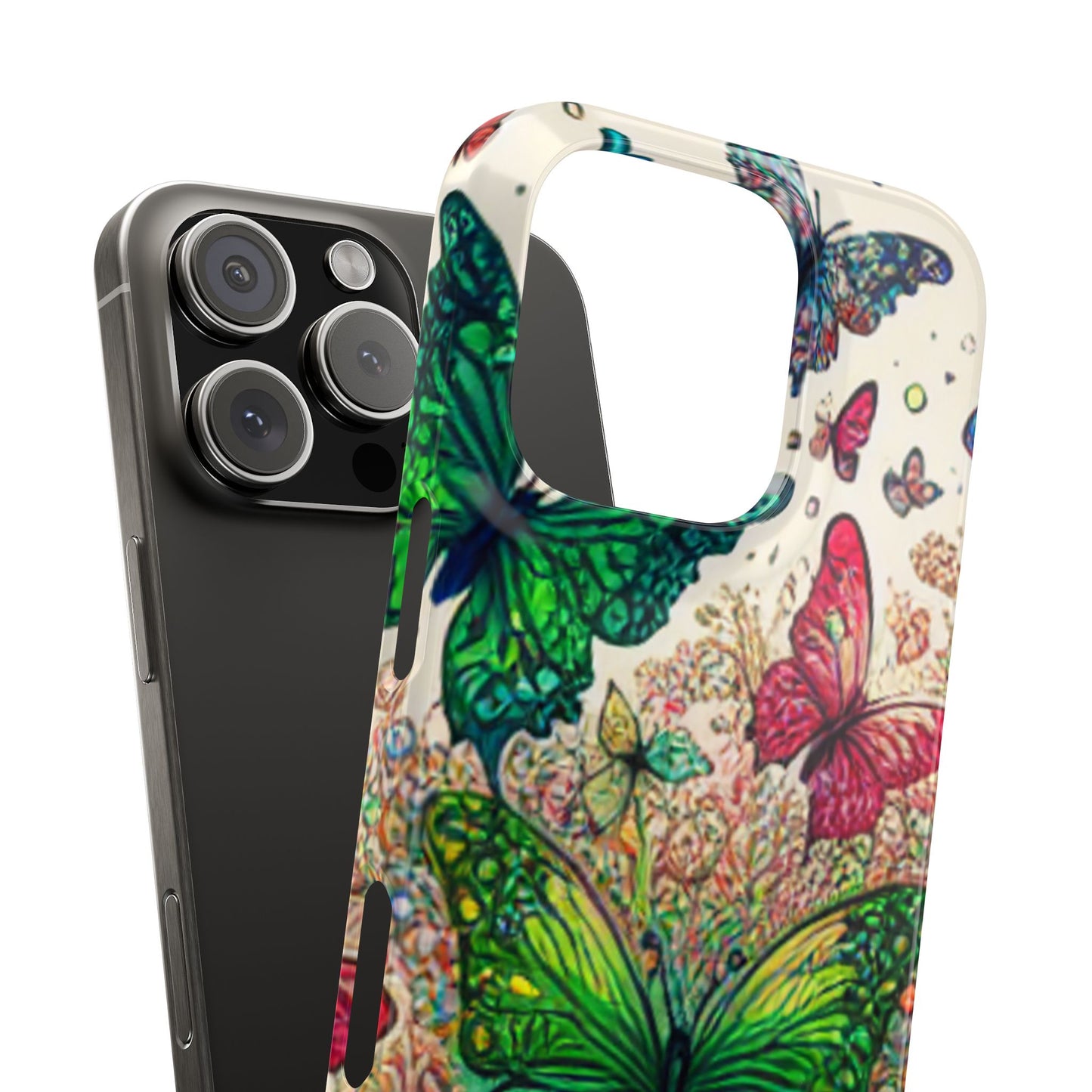 Colorful Butterfly Snap Cases, Over 50 types of Phone Covers, Floral Design, Spring Decor, Eco-Friendly Gift