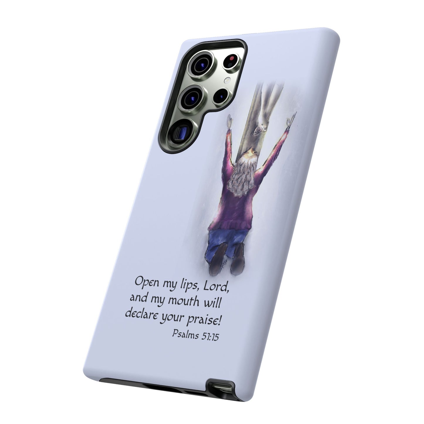 Only You, Jesus - Phone Case with Inspirational Design - Open My Lips, Lord, Christian Gift for Young Adults, Thoughtful Christian Decor, Scripture Phone Case
