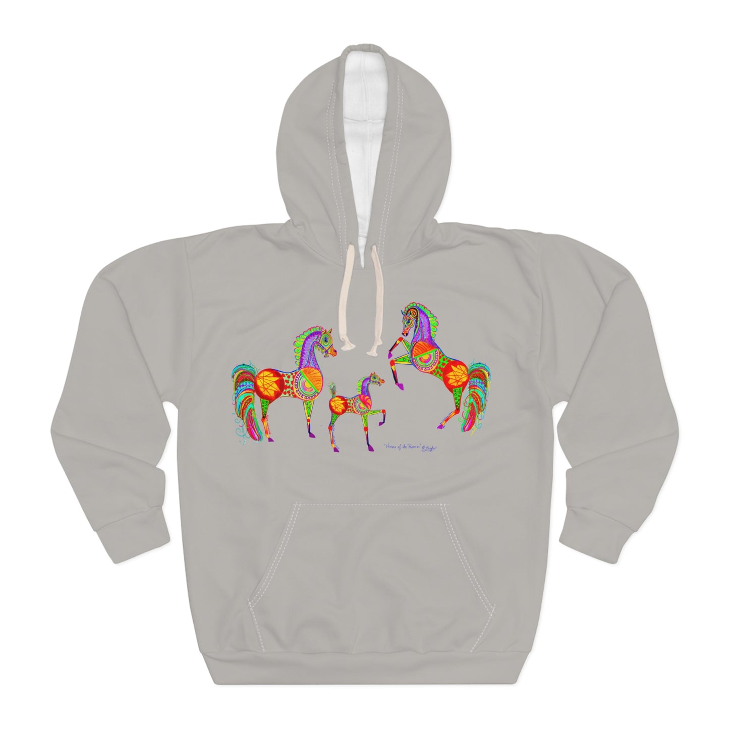 Colorful Arabian Horse Pullover Hoodie - Unisex, Cozy and Vibrant Design