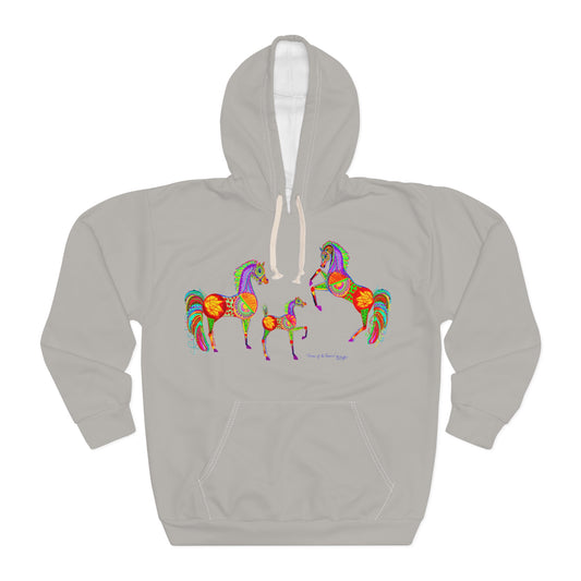 Colorful Arabian Horse Pullover Hoodie - Unisex, Cozy and Vibrant Design