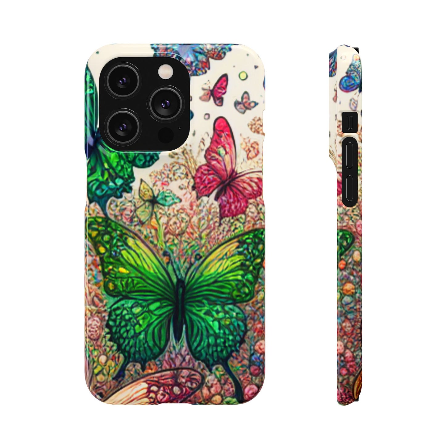 Colorful Butterfly Snap Cases, Over 50 types of Phone Covers, Floral Design, Spring Decor, Eco-Friendly Gift