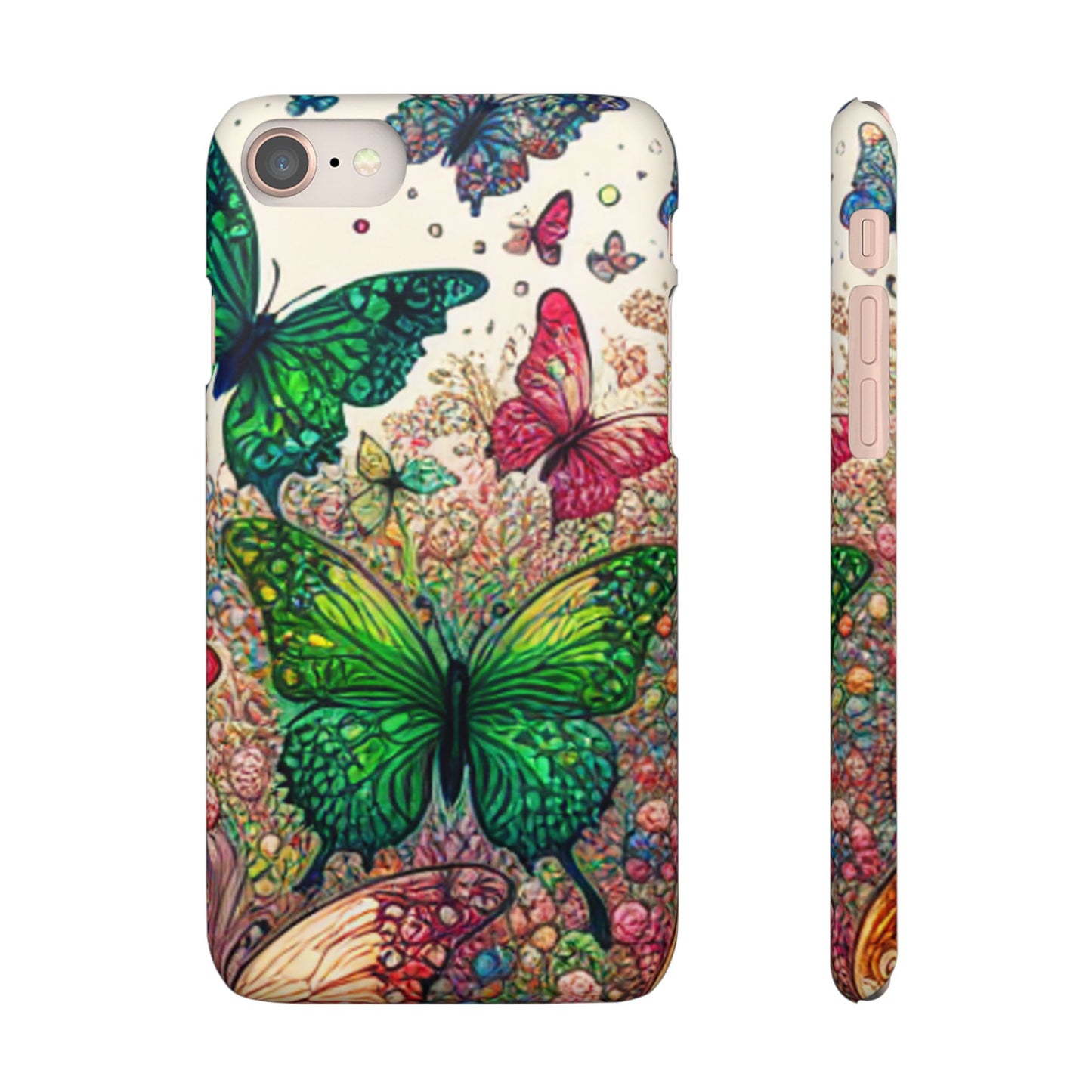 Colorful Butterfly Snap Cases, Over 50 types of Phone Covers, Floral Design, Spring Decor, Eco-Friendly Gift