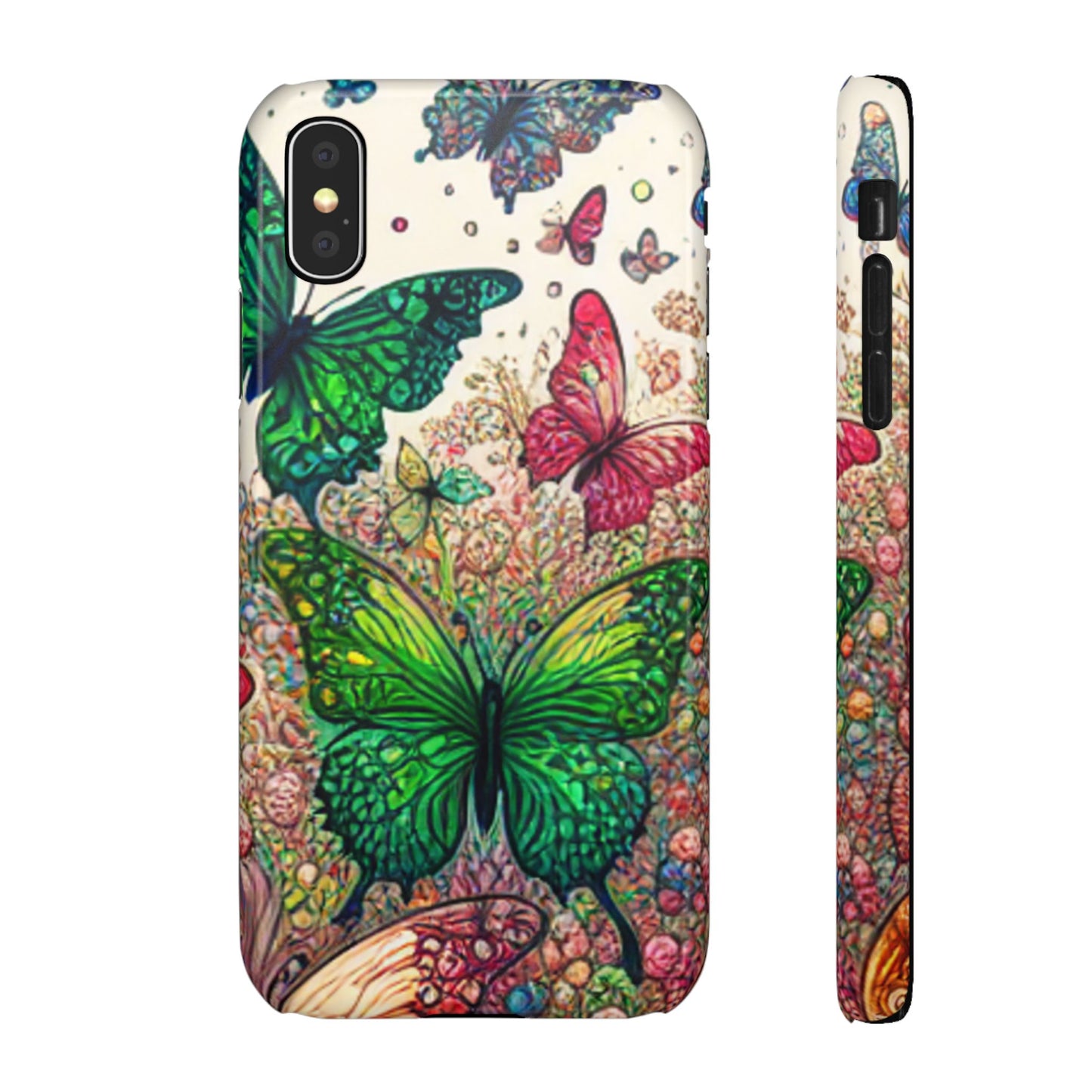 Colorful Butterfly Snap Cases, Over 50 types of Phone Covers, Floral Design, Spring Decor, Eco-Friendly Gift