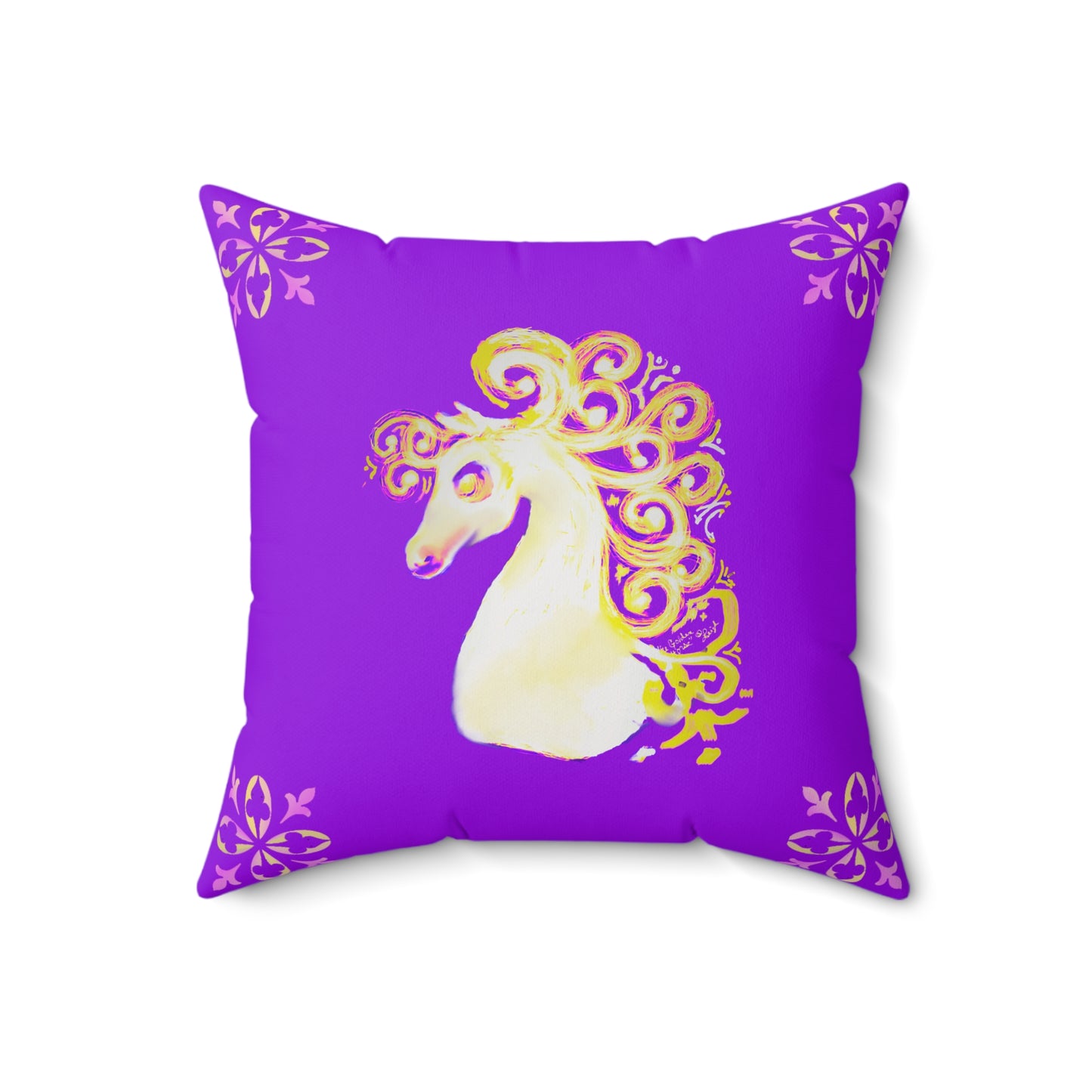 PILLOW - Storytime - Fancy Horse - Rode into the Mountains Square Pillow