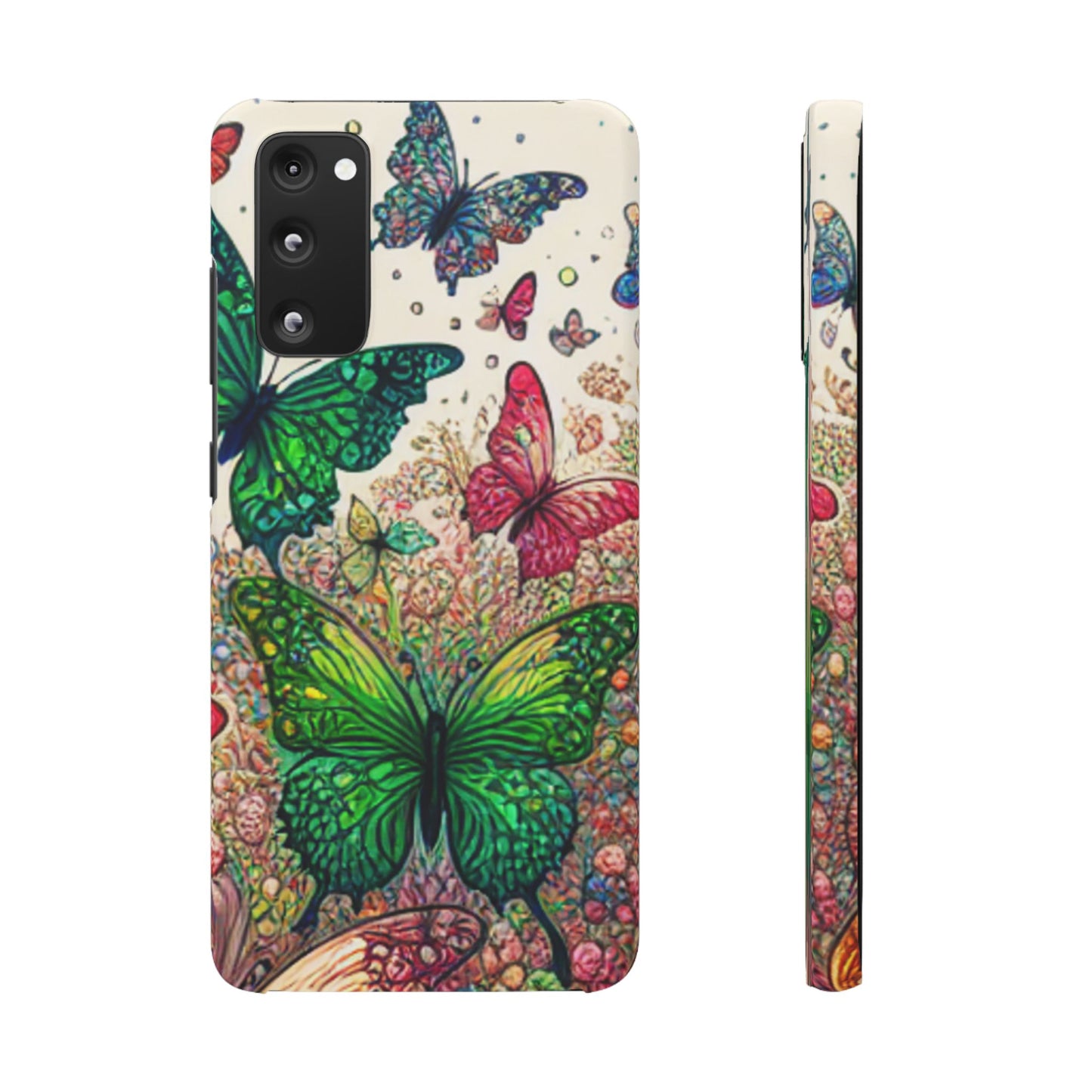 Colorful Butterfly Snap Cases, Over 50 types of Phone Covers, Floral Design, Spring Decor, Eco-Friendly Gift