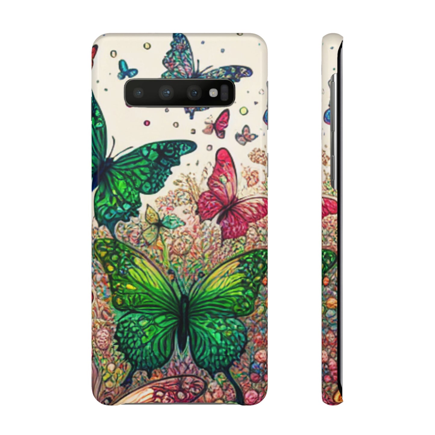Colorful Butterfly Snap Cases, Over 50 types of Phone Covers, Floral Design, Spring Decor, Eco-Friendly Gift