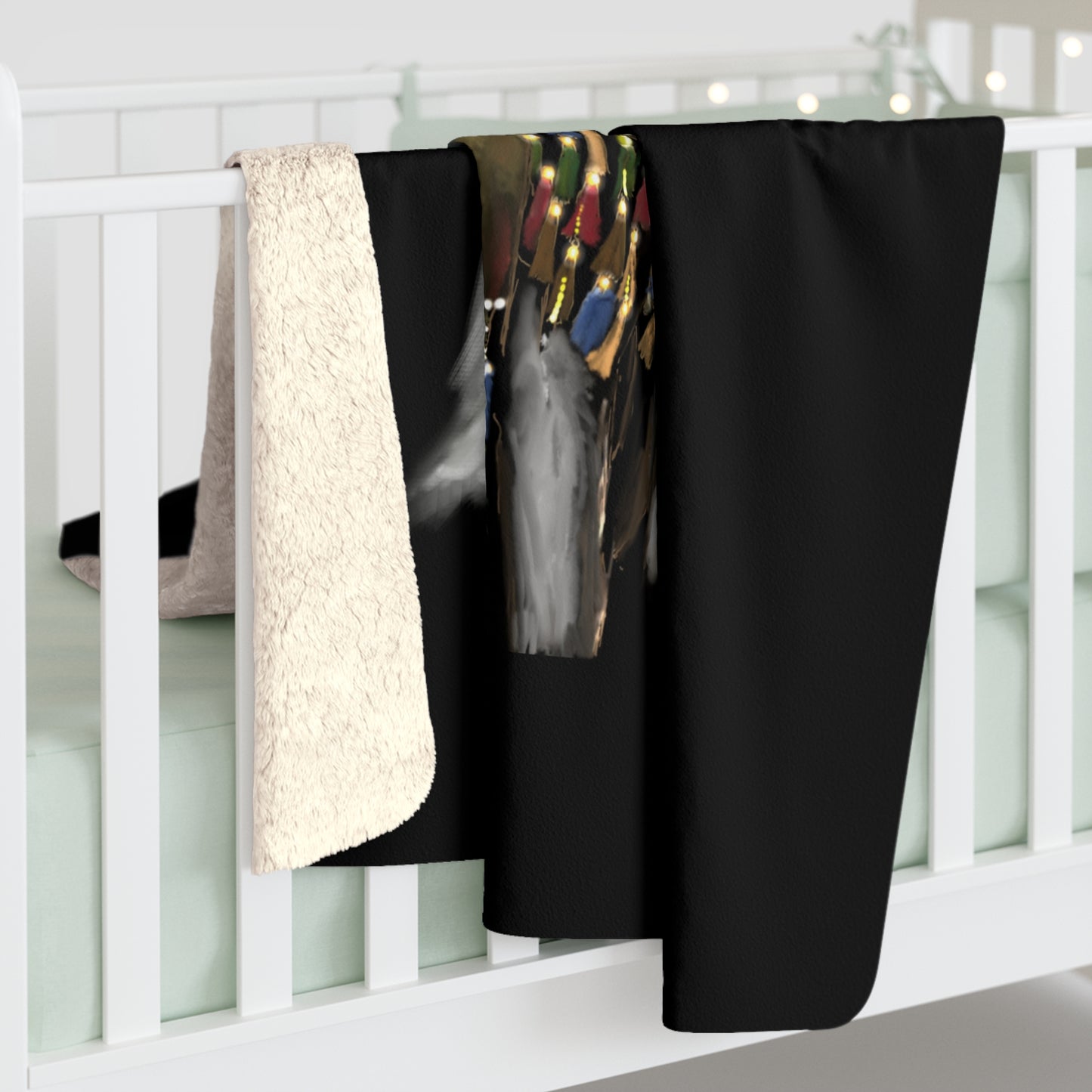 Native Desert Horse - Sherpa Fleece Blanket