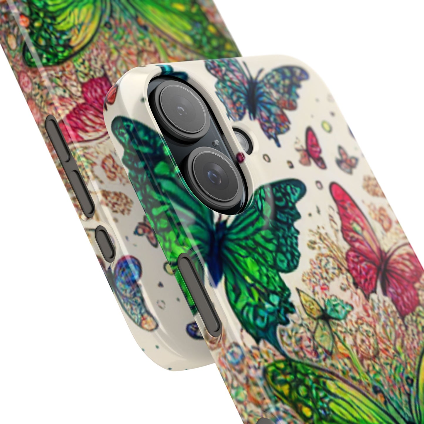 Colorful Butterfly Snap Cases, Over 50 types of Phone Covers, Floral Design, Spring Decor, Eco-Friendly Gift