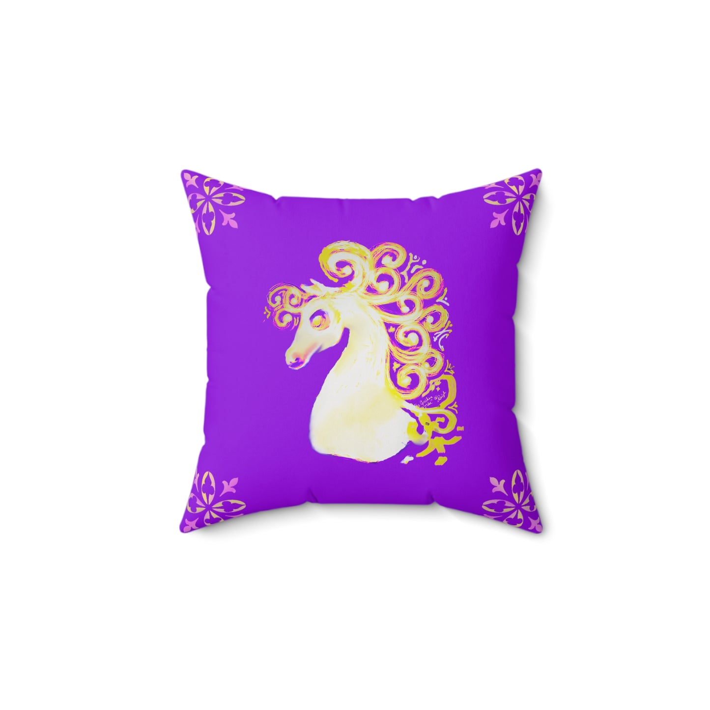 PILLOW - Storytime - Fancy Horse - Rode into the Mountains Square Pillow