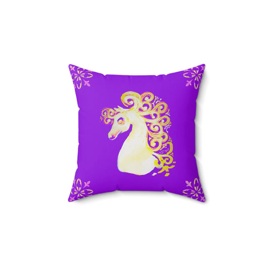 PILLOW - Storytime - Fancy Horse - Rode into the Mountains Square Pillow