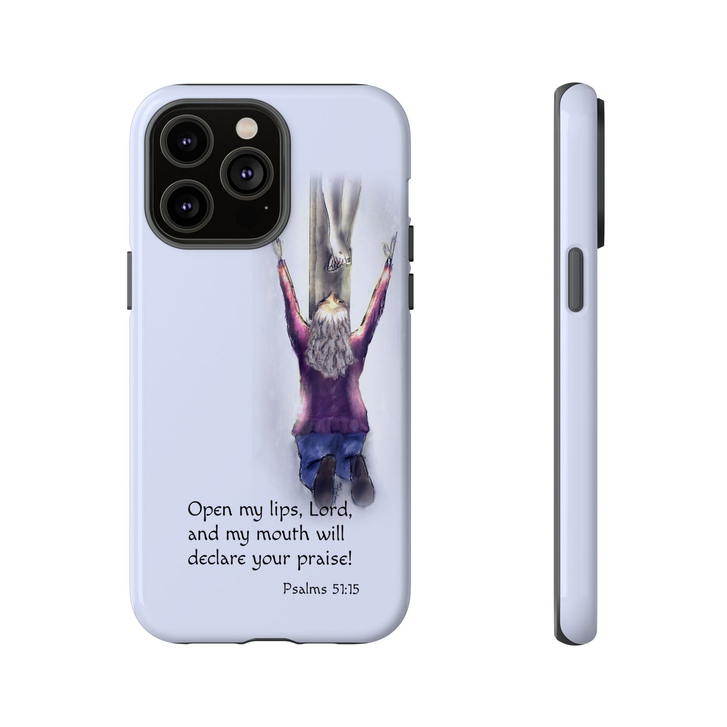 Only You, Jesus - Phone Case with Inspirational Design - Open My Lips, Lord, Christian Gift for Young Adults, Thoughtful Christian Decor, Scripture Phone Case