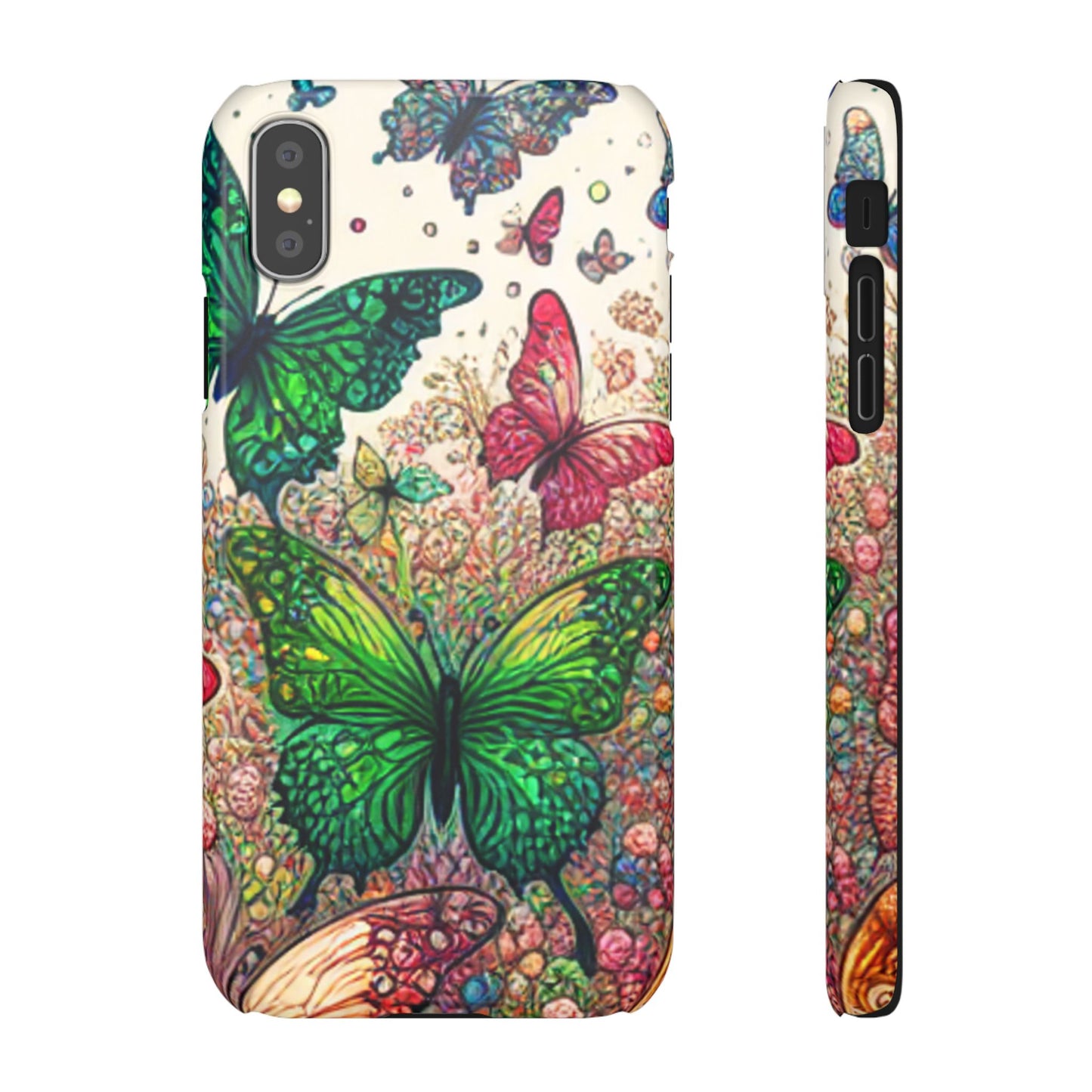 Colorful Butterfly Snap Cases, Over 50 types of Phone Covers, Floral Design, Spring Decor, Eco-Friendly Gift