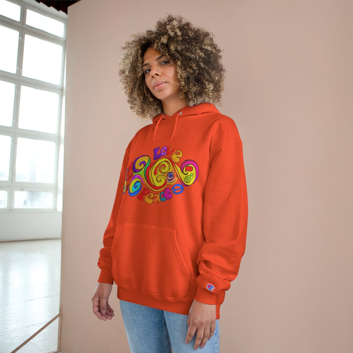 Groovy Love & Peace Champion Hoodie