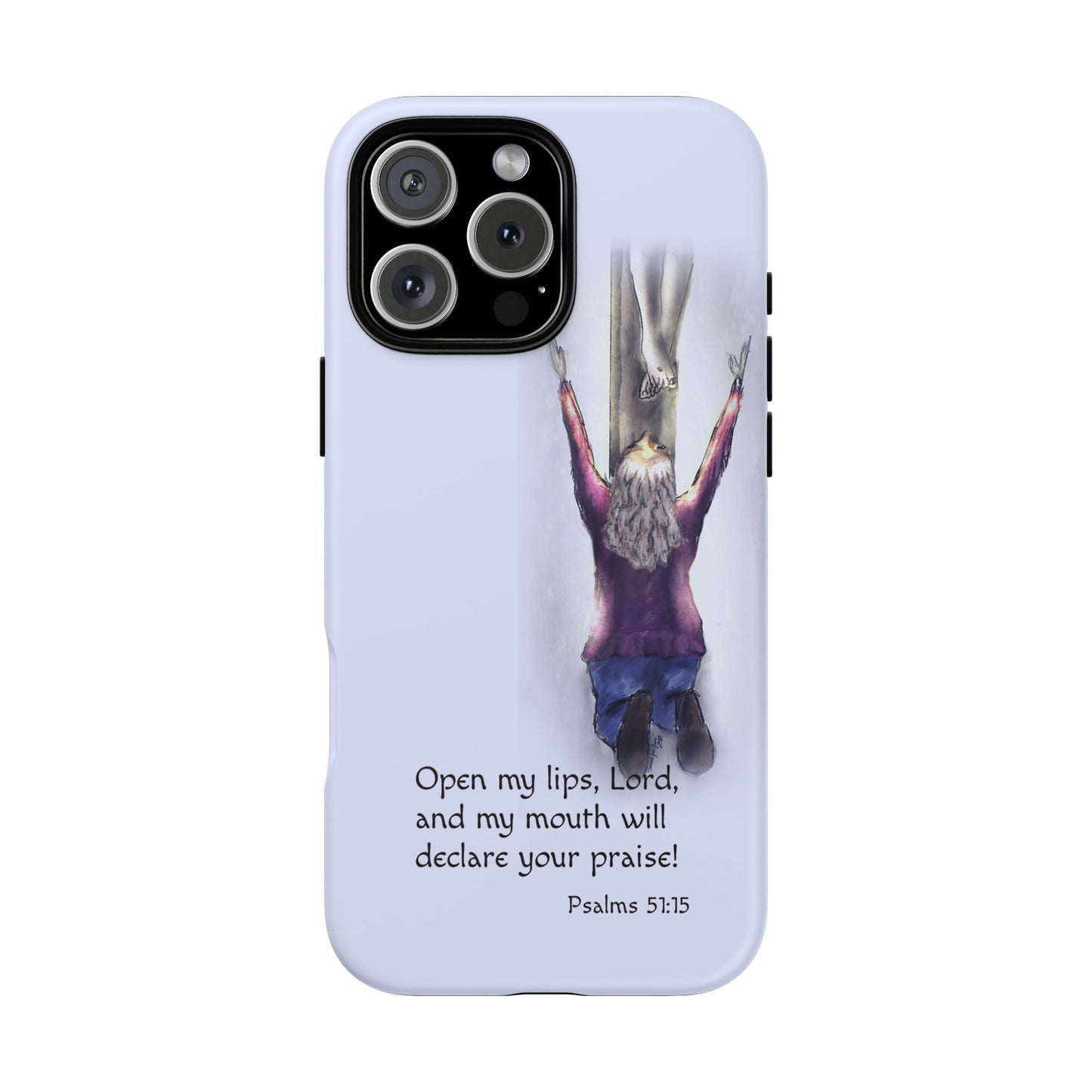 Only You, Jesus - Phone Case with Inspirational Design - Open My Lips, Lord, Christian Gift for Young Adults, Thoughtful Christian Decor, Scripture Phone Case