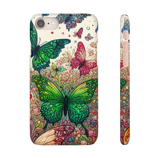 Colorful Butterfly Snap Cases, Over 50 types of Phone Covers, Floral Design, Spring Decor, Eco-Friendly Gift