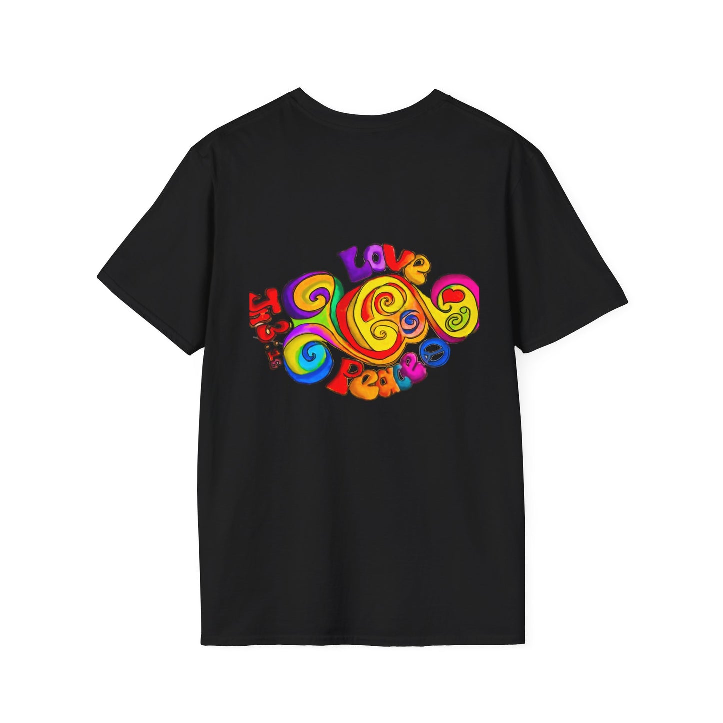 Groovy Love & Peace Unisex Softstyle T-Shirt