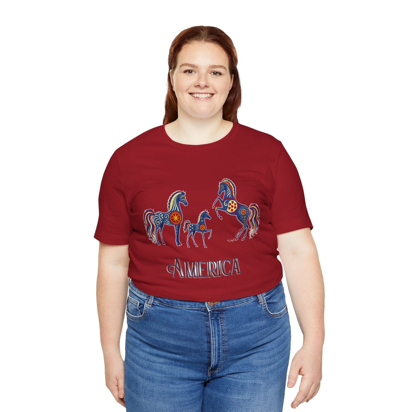 USA Patriot's Horse Tee, Unisex Equestrian Gift, Nature Lover Apparel, Vintage Style T-Shirt
