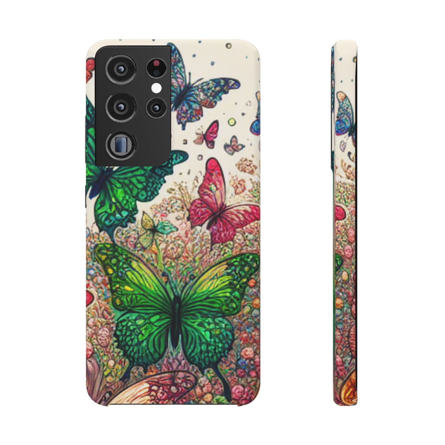 Colorful Butterfly Snap Cases, Over 50 types of Phone Covers, Floral Design, Spring Decor, Eco-Friendly Gift
