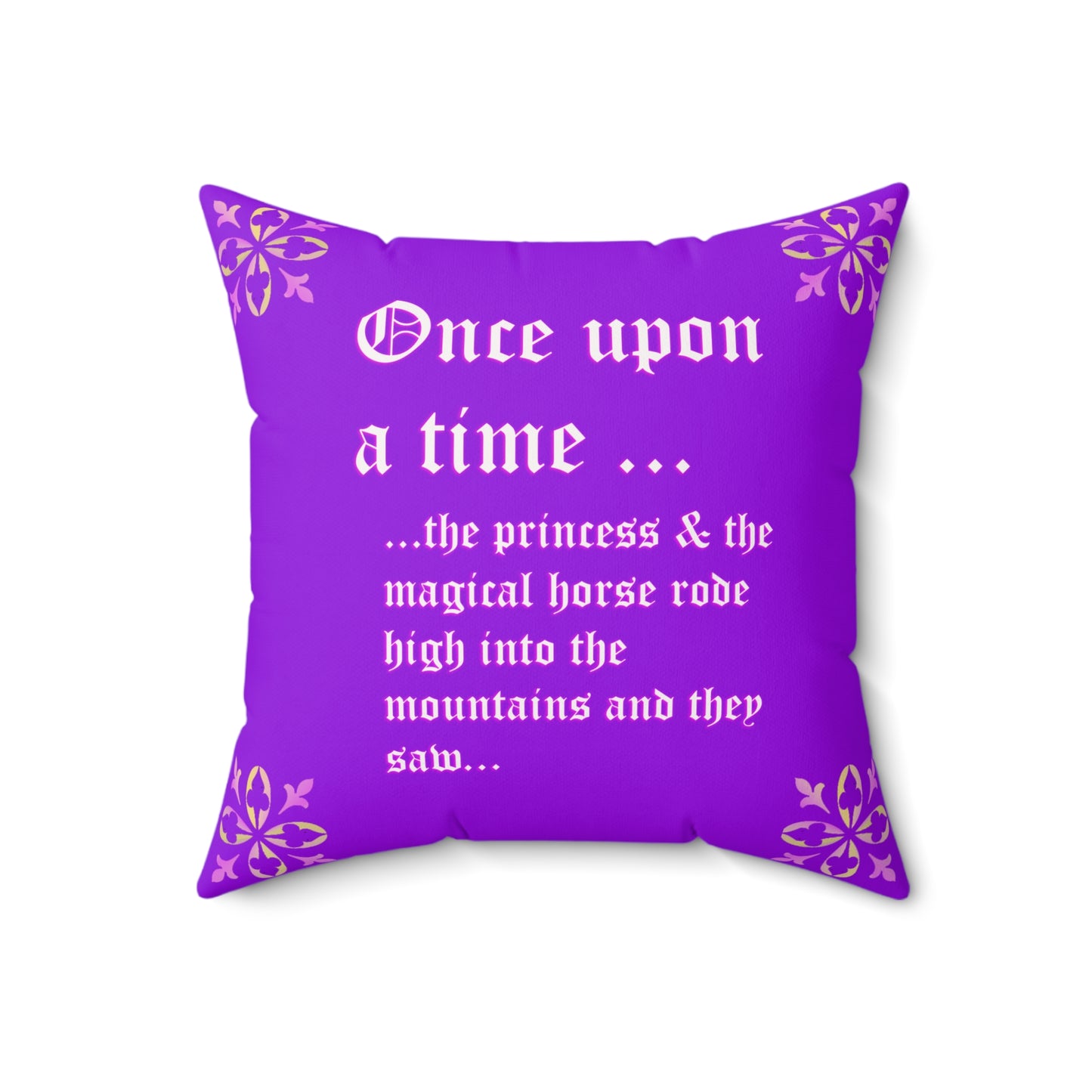 PILLOW - Storytime - Fancy Horse - Rode into the Mountains Square Pillow