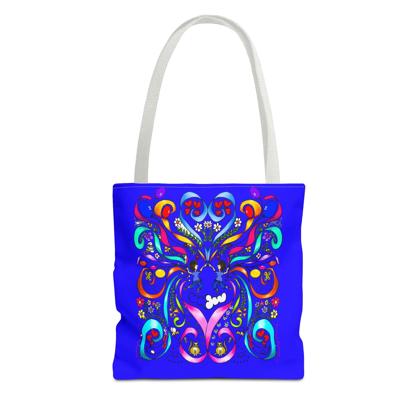 Vibrant Floral Tote Bag, Colorful Shopping Bag, Reusable Grocery Tote, Art Print Carry-All, Eco-Friendly Gift Bag