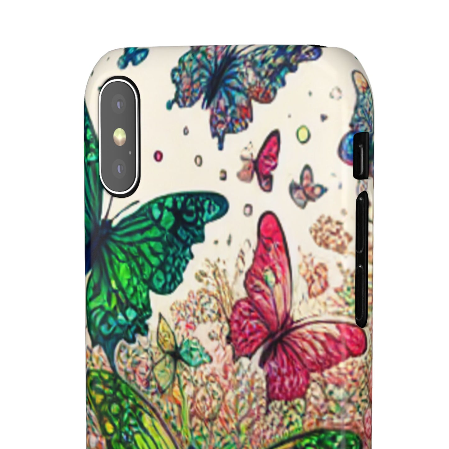 Colorful Butterfly Snap Cases, Over 50 types of Phone Covers, Floral Design, Spring Decor, Eco-Friendly Gift