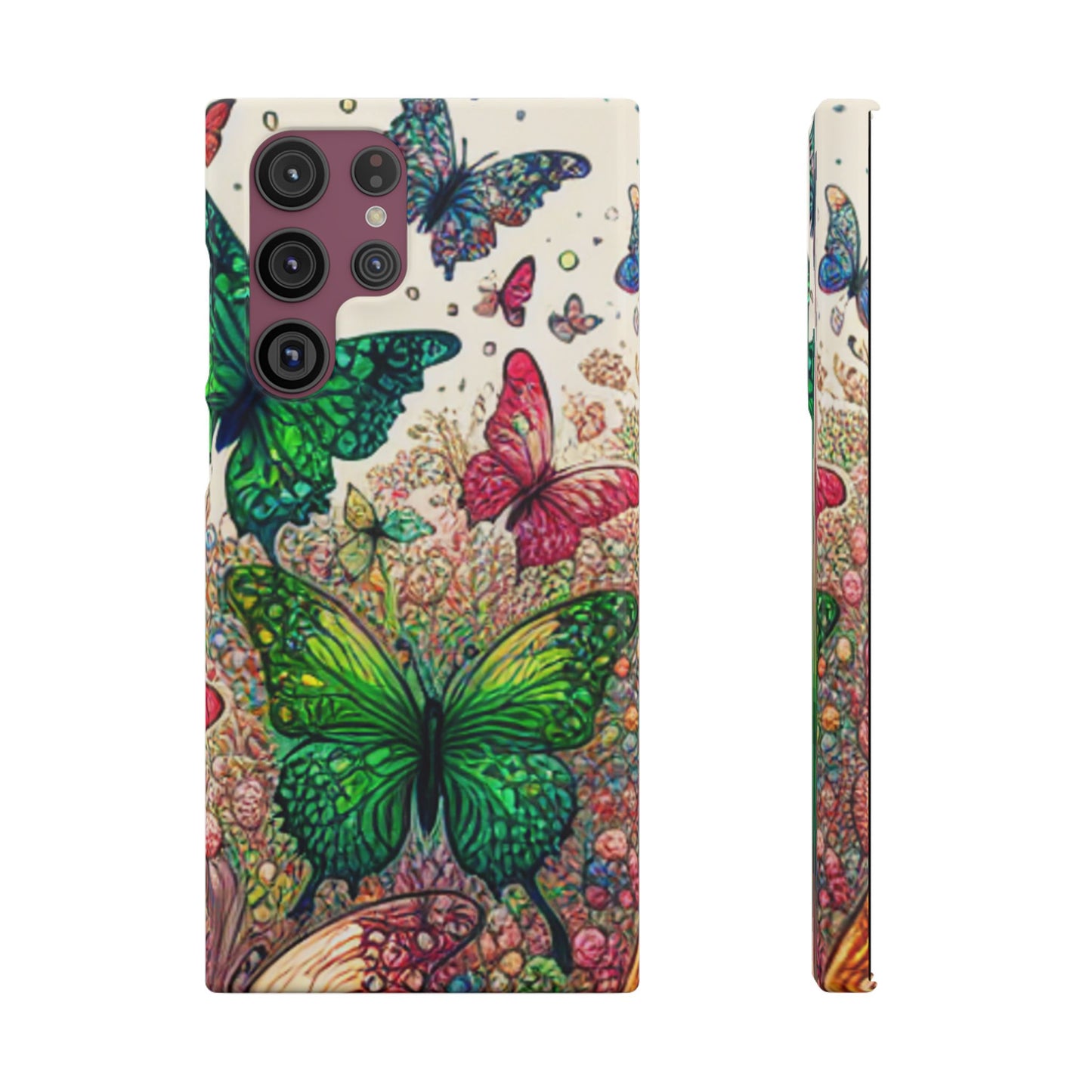 Colorful Butterfly Snap Cases, Over 50 types of Phone Covers, Floral Design, Spring Decor, Eco-Friendly Gift