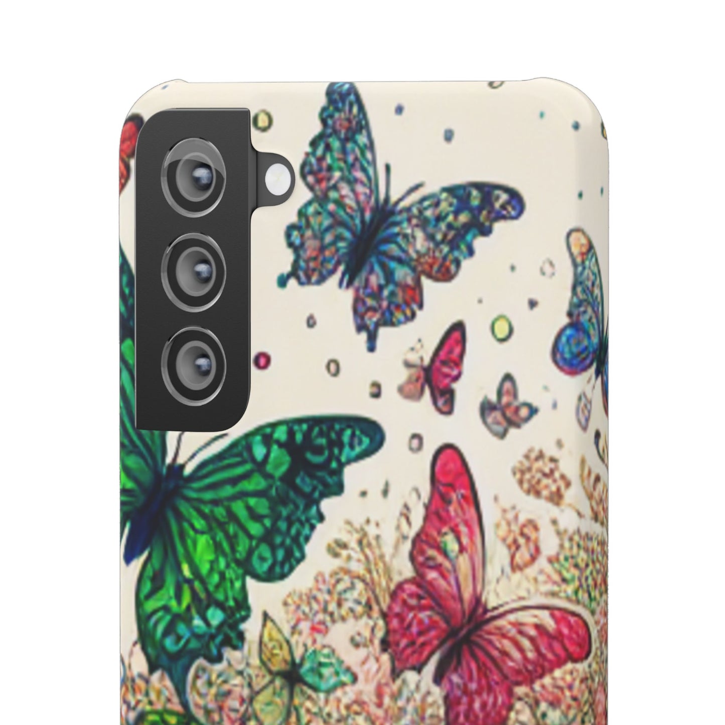 Colorful Butterfly Snap Cases, Over 50 types of Phone Covers, Floral Design, Spring Decor, Eco-Friendly Gift