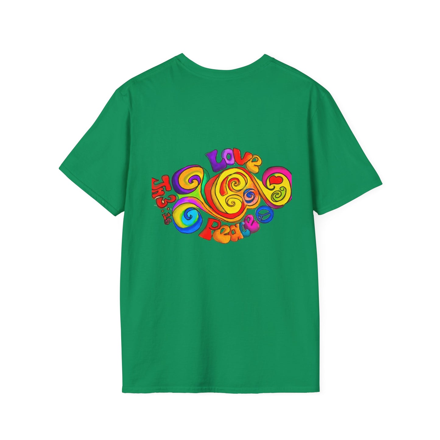 Groovy Love & Peace Unisex Softstyle T-Shirt