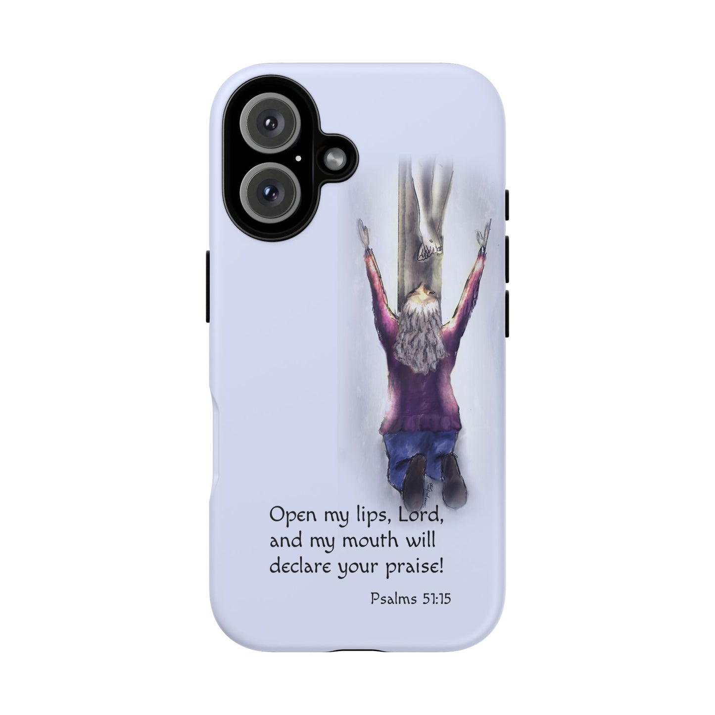 Only You, Jesus - Phone Case with Inspirational Design - Open My Lips, Lord, Christian Gift for Young Adults, Thoughtful Christian Decor, Scripture Phone Case