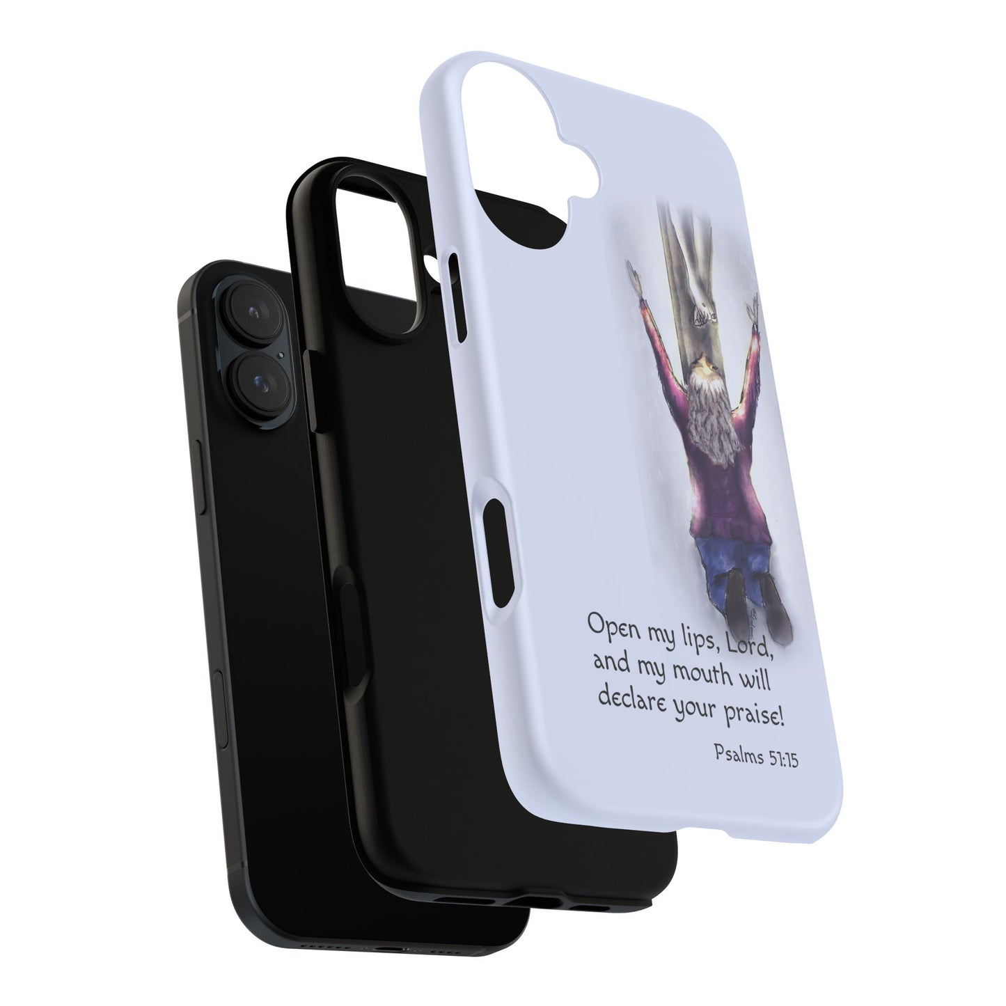 Only You, Jesus - Phone Case with Inspirational Design - Open My Lips, Lord, Christian Gift for Young Adults, Thoughtful Christian Decor, Scripture Phone Case